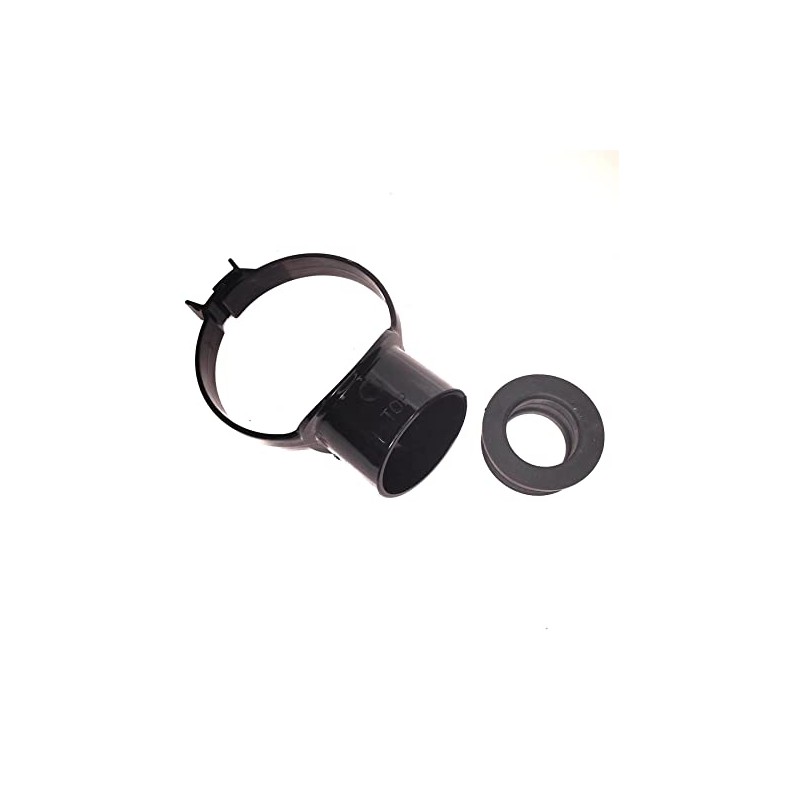 Floplast Soil Pipe Black Strap Boss with 32mm Rubber Boss