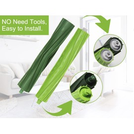 ANBOO ANBOO 2 Set Replacement Rubber Roller Brushes Compatible for iRobot Roomba e i and j Series i3 i3+ i6+ i7 i7+ i8+ Plus E5 E6 E7 j7 (7150) j7+ (7550) j8 j8+ j9+ Vacuum Cleaner Accessories