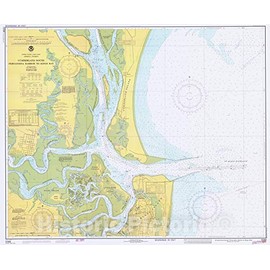 Vintage Map - Cumberland Sound-Fernandina Harbor to Kings Bay, 1977 Nautical NOAA Chart - Georgia, Florida (GA, FL) - Vintage Wall Art - 44in x 36in