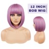BATISI Purple Pink Bob Wigs for Women 12 Inch Short