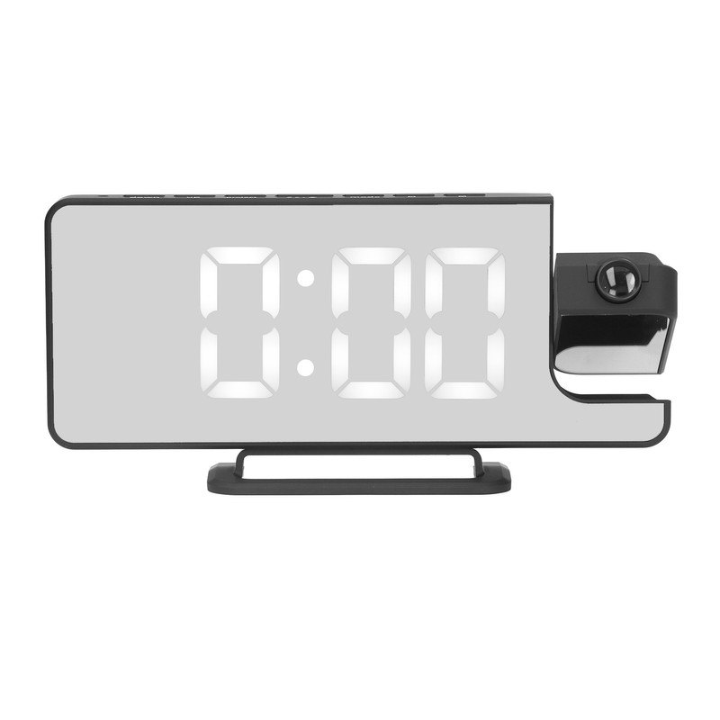 Projection Alarm Clock LED Digital Mirror Alarm Clock Rechargeable 6