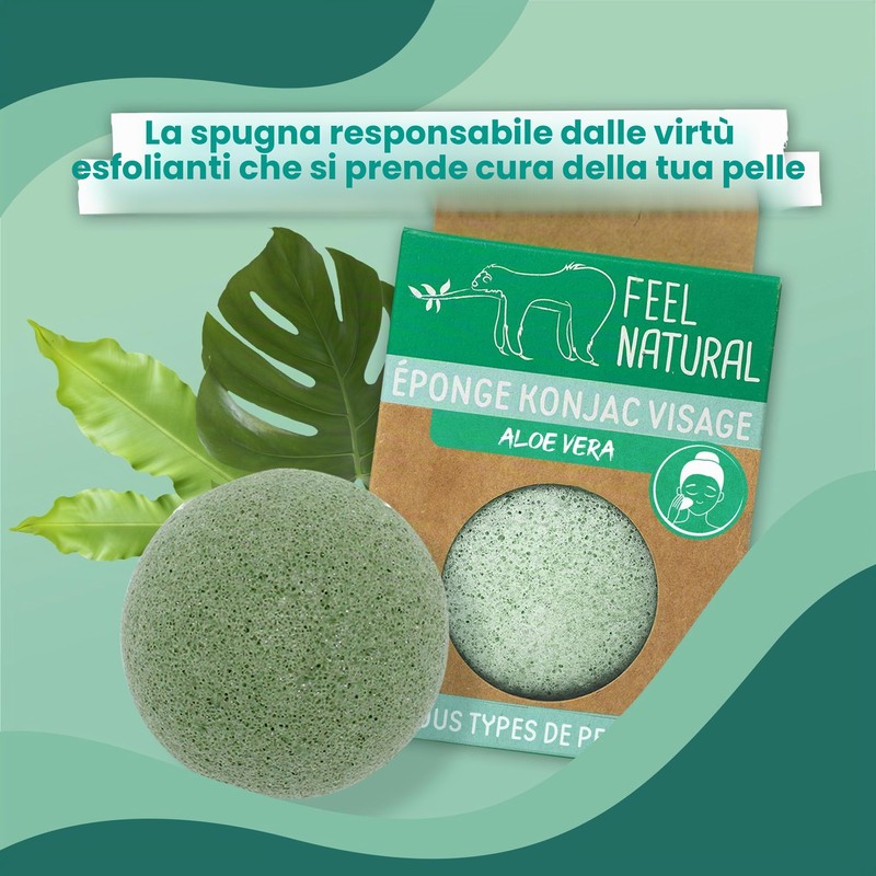 Konjac - Spugna naturale per il viso, pulisce e purifica