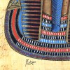 Egyptian Papyrus Paper Hand Inked Art Pharaoh King Portrait Nile