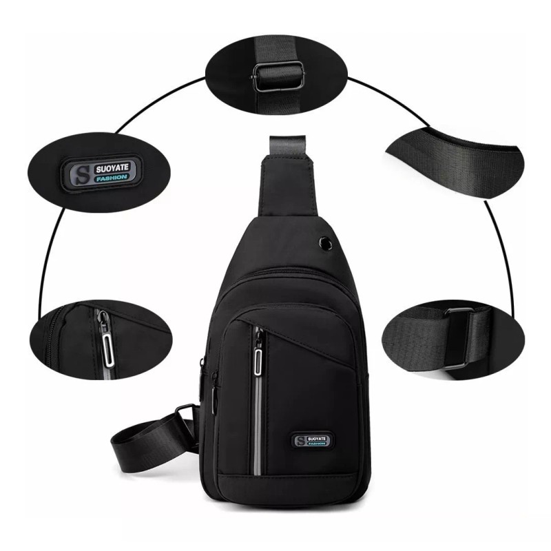 Deykay Pechera Mochila Impermeable Multifunción Cruzada Hombro