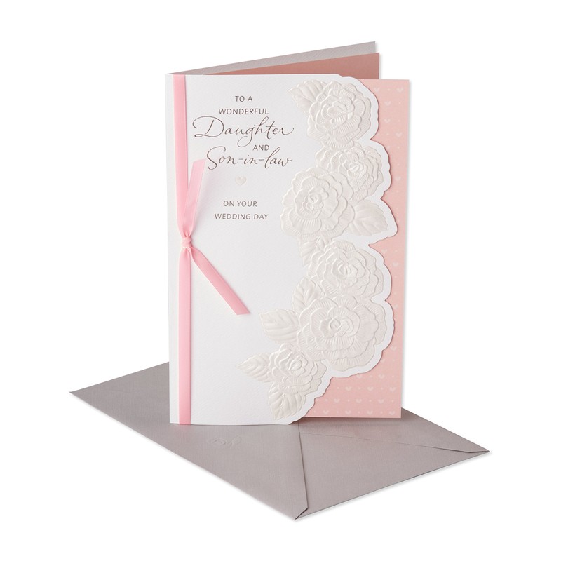 american greetings hija y yerno tarjeta de boda con papel