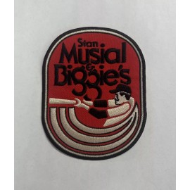 RARE Stan Musial & Biggie’s Restaurant Patch 5in Iron Sew On Embroidered STL