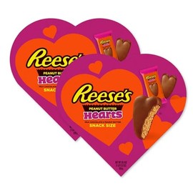 Heart Shaped Box Mother's Day Chocolate Candy For Gift - Chocolates Individually Wrapped Candy Gift Basket - Chocolate Candy Treats Snacks For Mom (Heart Box Peanut Butter Hearts)