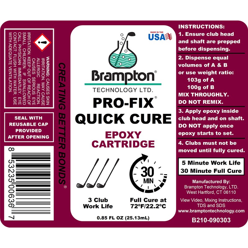 Brampton PRO-FIX Quick Cure Golf Epoxy - 30 Minute Golf