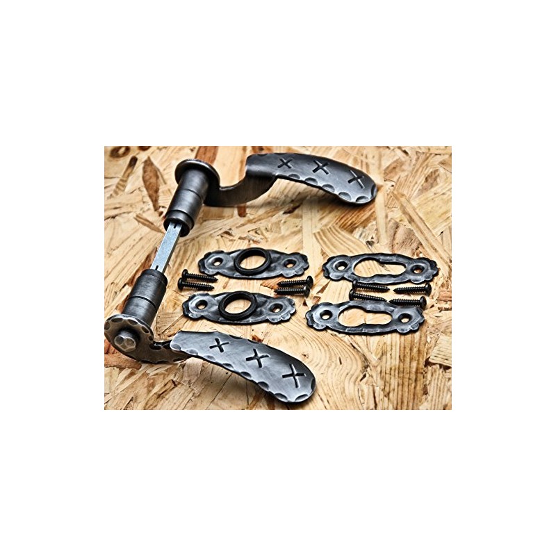 UHRIG Door Handle Made of Wrought Iron Galvanised Door Handle