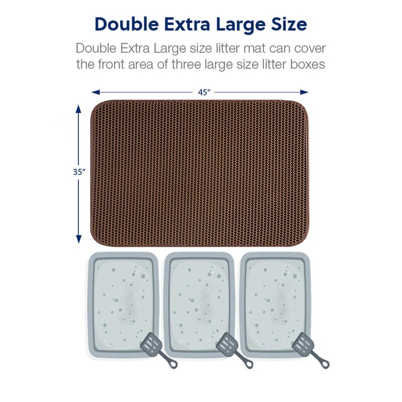 WePet Cat Litter Mat, Kitty Litter Trapping Mat, Honeycomb Double
