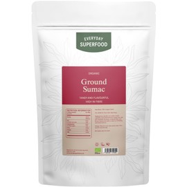 Everyday Superfood Organic Ground Sumac Spice Powder 190g | Ideal for Seasoning and Tea Sumak Herb