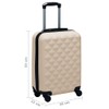 LJLB Elegant Gold Hardcase Trolley for Stress-Free Travels, Lightweight and