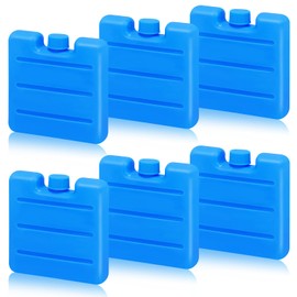 LQTSLFM Mini Kühlakkus für Kühltasche, 6 Stück Kühlakku Klein, Kühlakkus Flach Tragbar, Wiederverwendbar Kühlakkus für Kühltasche Klach je 70 ml für Picknick Angeln Reisen Camping (Blau)