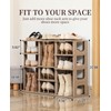 Narrow Shoe Rack - 5 Tiers Stackable Shoe Storage Stand