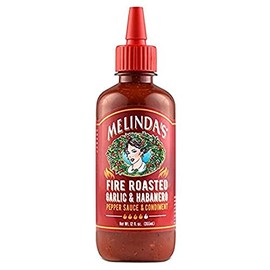 Melinda's Fire Roasted Garlic & Habanero Pepper Sauce & Condiment, Kosher Certified, 12 Fluid Ounce (Pack of 6)