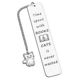 Cat Bookmark, Cute Bookmarks for Women, Valentine's Day Bookmark for Cat Lover Book Lovers Bookish Gifts for Women Reading Gifts Birthday Gift for Friends Book Club Gift Valentines Gift for Her