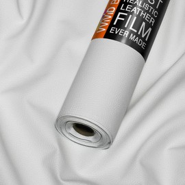 VViViD Bycast65 White Matte Correct-Grain Faux Leather Marine Vinyl Fabric (White 1.5ft x 54")