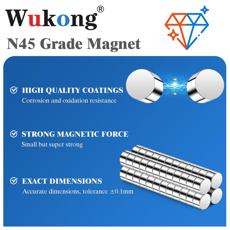 Wukong Small Round Fridge Magnets, 5x3mm | 50 Pack Magnets
