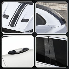 Lypumso - Cinta de vinilo de fibra de carbono forjada negra, 2 pulgadas x 20 pies, cinta adhesiva cromada para quitar detalles con kits de herramientas, antiarañazos, para umbral de la puerta del