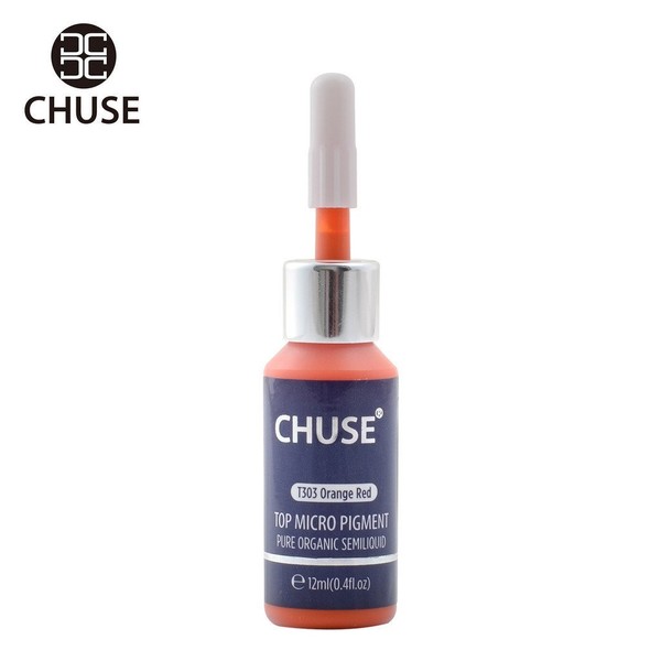 CHUSE T303 Orange rotes Microblading-Mikropigment-dauerhafte Make-uptätowierungs-Tinten-kosmetische Farbe ging SGS, DermaTest 12 ml (0.4fl.oz)