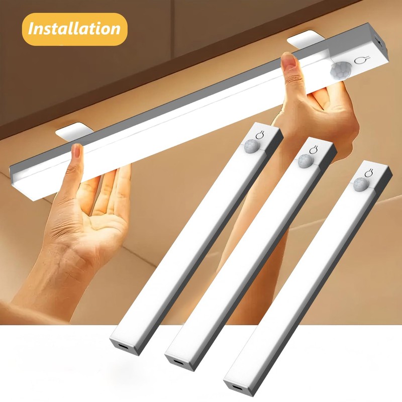 Rihvy Under Cabinet Lighting 8 Inches Rechargeable Motion Sensor Light