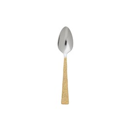 Ricci Argentieri Slate Teaspoon, Coffee Spoon, Sugar Spoon, Cooking Spoon – 18/10 Stainless Steel with Textured Gold Handle, Perfect for Coffee, Tea, Desserts, or Gifting