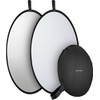 32" Silver and White Collapsible Light Reflector