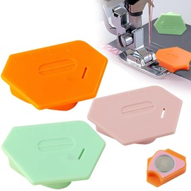 Magnetic Seam Guide for Sewing Machine: 3 Pieces Upgraded Multi-Purpose Tool Polygonal Strong Magnetic Gauge,Polygonal Magnet Seam Hemmer Guide with Scale, Universal Sewing Supplies Accessories