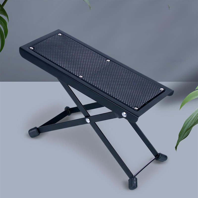 Tyatiyzn Guitar Footstool Adjustable Guitar Stool Foldable Musician Footstool for