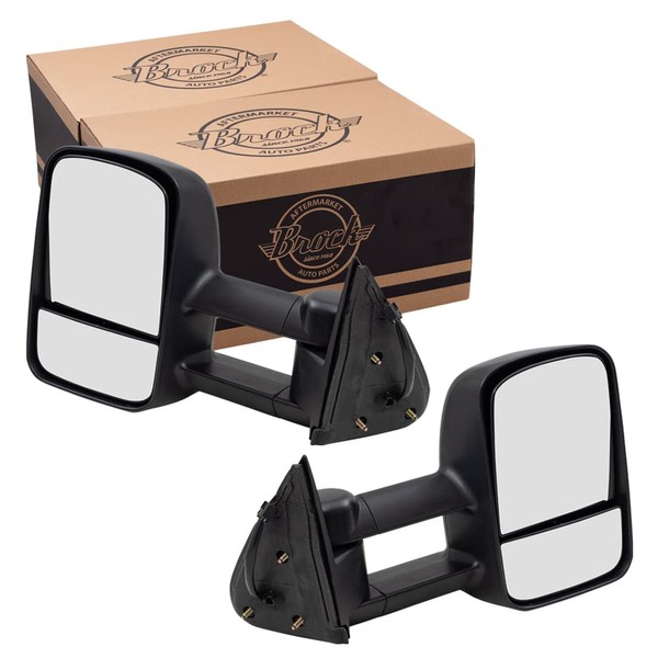 Brock Replacement Set Power Performance Upgrade Tow Mirror Heated Manual