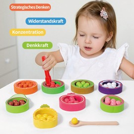 Dr. MUYA® Montessori Spielzeug 2 3 4 5 Jahre, Sortierspiel, Kinderspielzeug ab 2 Jahre, Sensory Play, Lernspiele, Geschenk für 2–5 Jahre Kinder Junge Mädchen
