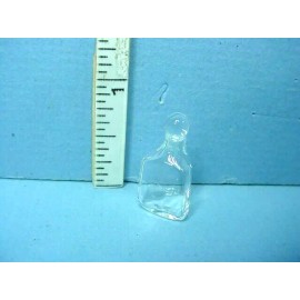 Bright Delights Miniature Clear Glass Traingular Bottle wi Stopper #HB782 - 1/12th Scale