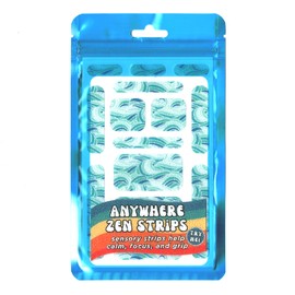 Anywhere Zen Strips for Anxiety Relief and Focus, 13 Assorted Sized Sensory Strips, Sandy Texture, Waves, Tactile Fidget
