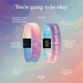 ZOX Bracelets — You | Stretchy Elastic Band with Motivational Affirmations and Beautiful Artwork, Great Wristband Gift for Men & Women of All Ages (Large)