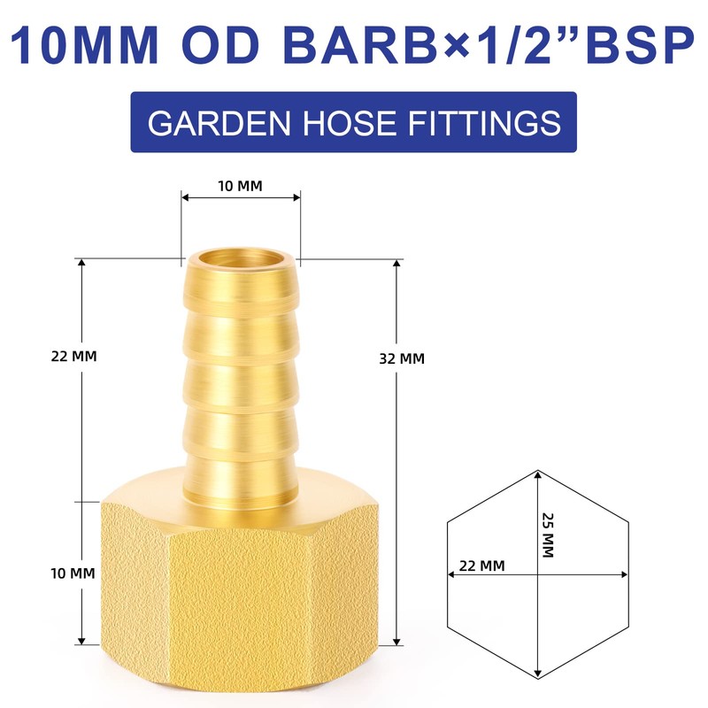 ERGAOBOY 10 x 10 mm OD Barb to 1/2 Inch