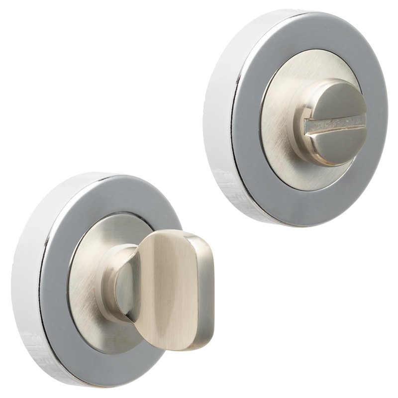 Decoranddecor Round Turn and Release Set for Bathroom Lock 54mm