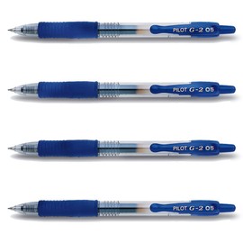 Pilot 4 x Gel Pens G2-05 Line Width 0.3 mm - Blue