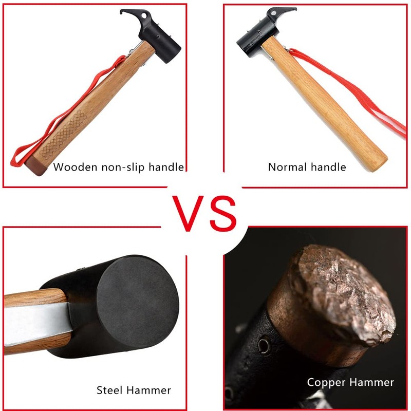 profiwoab camping hammer with peg camping mallet with peg remover