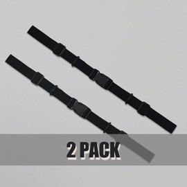 JANYUEPAI 2 Pairs Adjustable Backpack Chest Straps, Quick-Release Sternum Straps with Slide D-Rings, Black - Anti-Slip & Pressure-Reducing, 20-55cm Adjustable Length
