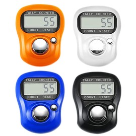 Foreverup 4 Pcs Electronic Counter Lap Counter, 5 Digit Resettable Finger Counter, Electronic Counter, Hand Counter with LCD Display, for Person Counter, Golf, Row Counter, Knitting