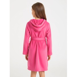 o-day Kinder-Bademantel aus Mikrofaser, leicht und praktisch, mit Kapuze, Taschen und Gürtel (DE/NL/SE/PL, Alter, 9 Jahre, 10 Jahre, Regular, Fuchsia)