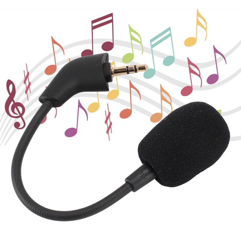 Flexible Microphone, 3.5mm Plug Omni Directional Detachable Game Mic Replacement