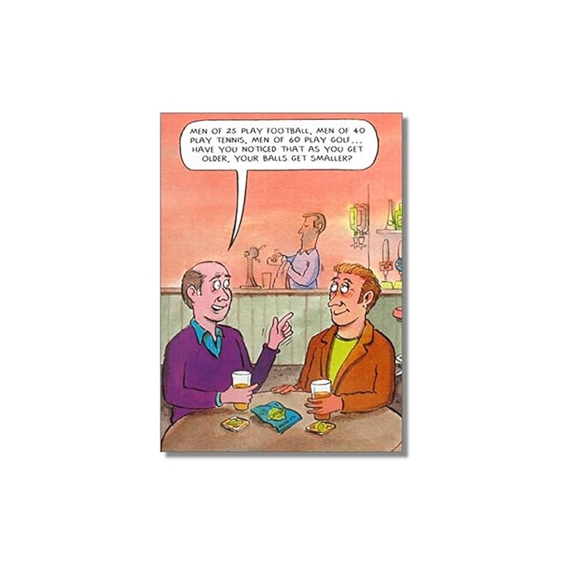Humorous Birthday Card - (PLK-E902) - Smaller - Men In