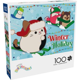 Buffalo Games - 100 Piece Squishmallows Holiday Puzzle for Kids Ages 6+