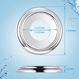 1 Pack Metal Tub Spout Cover Ring, Chrome Bathroom Faucet Remodeling Wall Plate with 1 Pcs Foam Gasket, 1-1/2 Inch ID and 3-5/8 Inch OD
