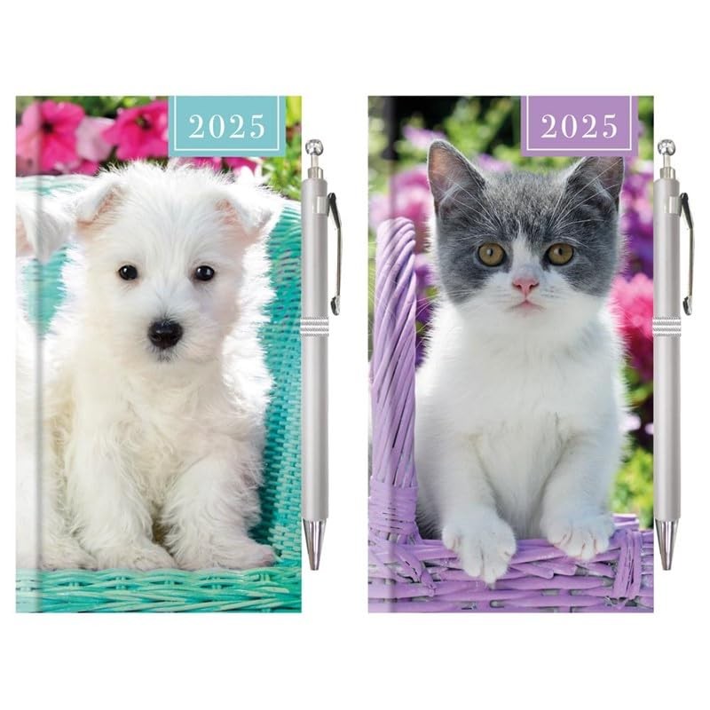2025 Slim Week to View Diary Slim Diary & Pen,