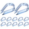 M METERXITY 12-Pack Wire Rope Thimbles, M12 Carbon Steel 12mm