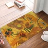 Van Gogh Sunflowers Bath Rugs Mats Oil Painting Art Door