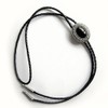 Vintage Bolo Tie Black Agate, Western Tie, silver-plated, Bolotie