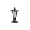 Modern Outdoor Solar Powered LED Lantern 15 Inch Black Plastic